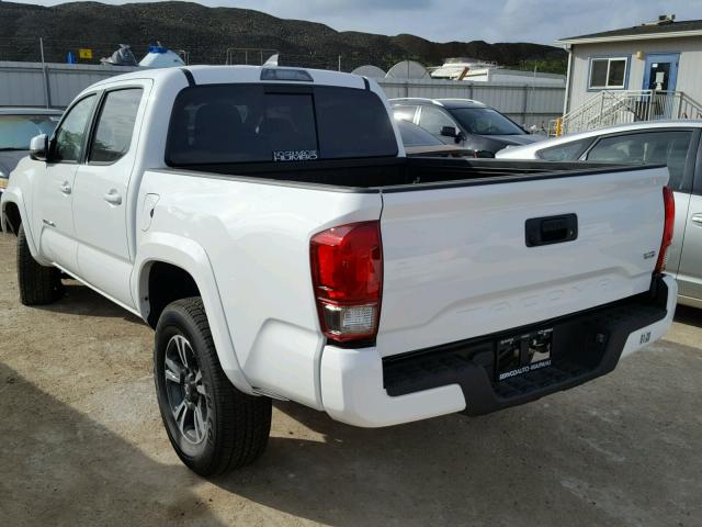 3TMAZ5CN5HM050352 - 2017 TOYOTA TACOMA DOU WHITE photo 3