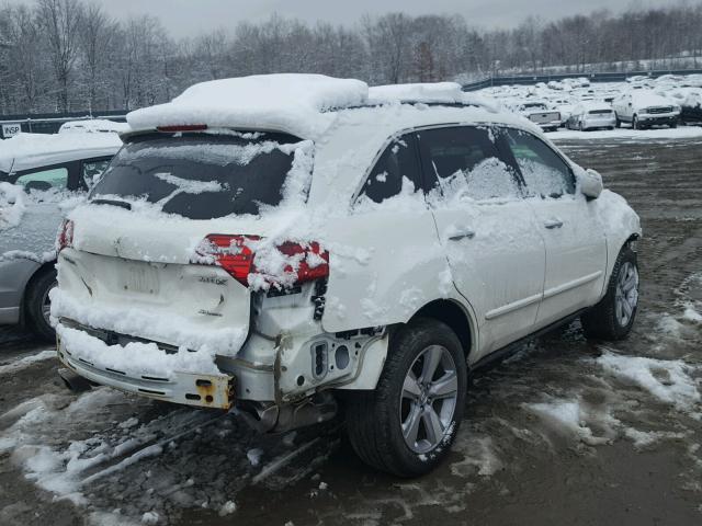 2HNYD2H3XCH518385 - 2012 ACURA MDX TECHNO WHITE photo 4