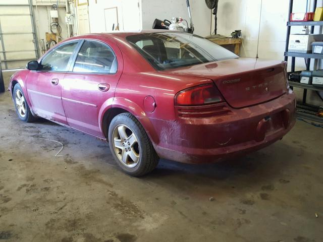 1B3EL46R12N128670 - 2002 DODGE STRATUS SE RED photo 3