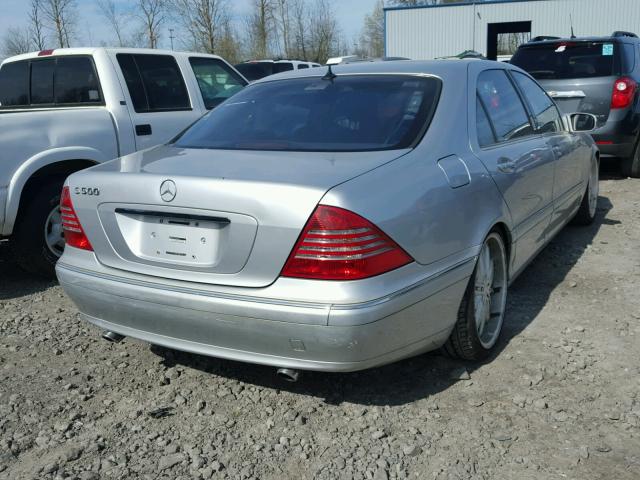 WDBNG75J11A222133 - 2001 MERCEDES-BENZ S 500 SILVER photo 4