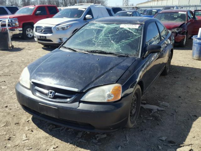 1HGEM21932L058271 - 2002 HONDA CIVIC EX შავი ფოტო 2