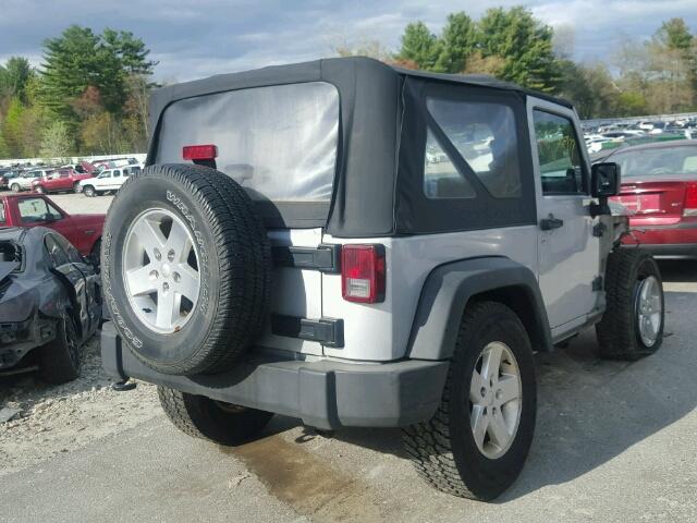 1J4AA2D15AL152575 - 2010 JEEP WRANGLER S SILVER photo 4