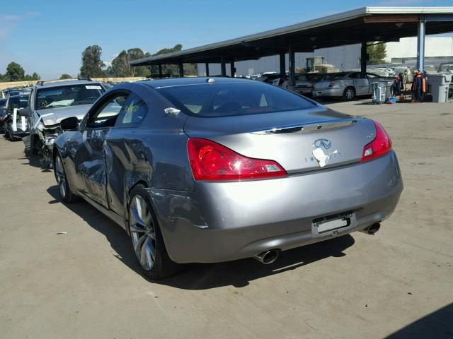 JNKCV64E38M110650 - 2008 INFINITI G37 BASE CHARCOAL photo 3