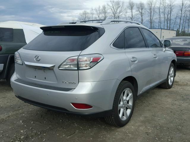 2T2BK1BA4BC101190 - 2011 LEXUS RX 350 SILVER photo 4