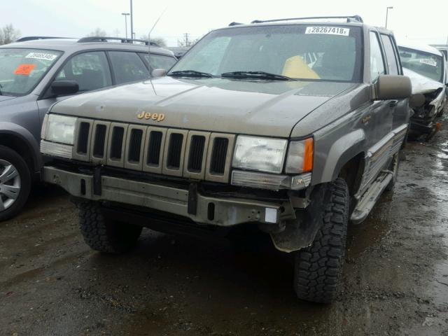 1J4GZ78Y7SC649300 - 1995 JEEP GRAND CHER TAN photo 2