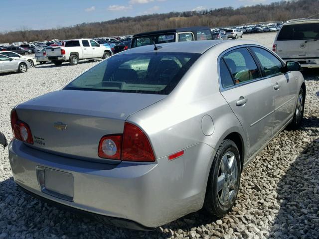 1G1ZG57B68F168430 - 2008 CHEVROLET MALIBU LS ვერცხლისფერი ფოტო 4