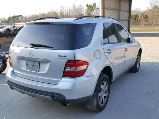 4JGBB86E17A154639 - 2007 MERCEDES-BENZ ML 350 SILVER photo 4