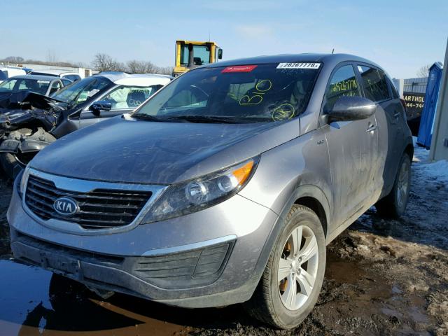 KNDPBCA28C7276576 - 2012 KIA SPORTAGE L GRAY photo 2