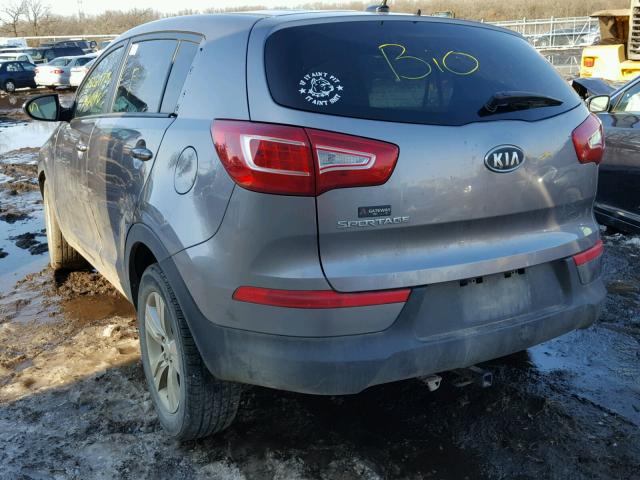 KNDPBCA28C7276576 - 2012 KIA SPORTAGE L GRAY photo 3