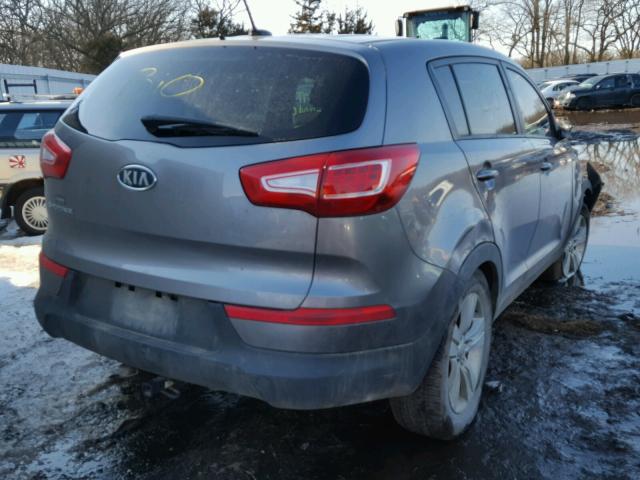 KNDPBCA28C7276576 - 2012 KIA SPORTAGE L GRAY photo 4