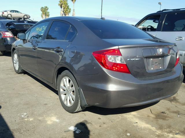 19XFB2F98CE336321 - 2012 HONDA CIVIC EXL GRAY photo 3