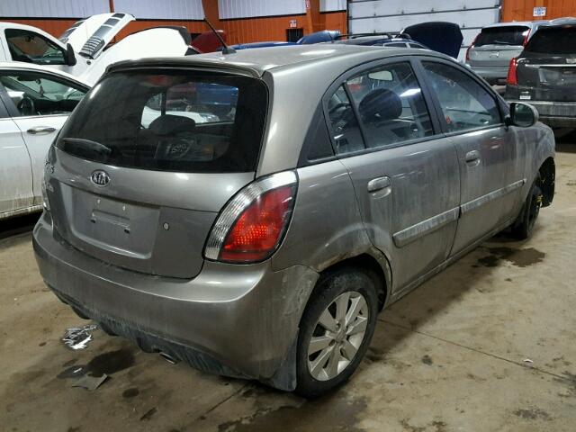 KNADH5A3XA6706047 - 2010 KIA RIO LX GRAY photo 4