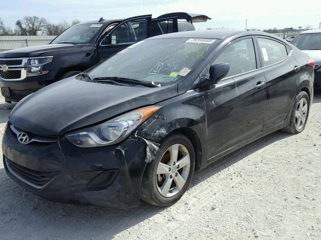 5NPDH4AE6DH334358 - 2013 HYUNDAI ELANTRA GL BLACK photo 2