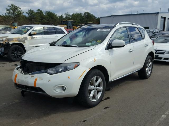 JN8AZ1MWXAW122673 - 2010 NISSAN MURANO S WHITE photo 2