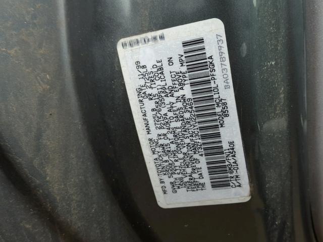 4T3ZF13C1YU225469 - 2000 TOYOTA SIENNA LE TEAL photo 10