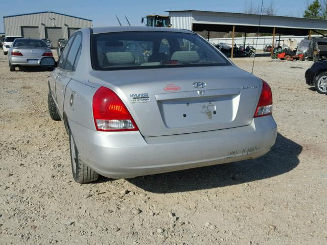 KMHDN45D53U676720 - 2003 HYUNDAI ELANTRA GL SILVER photo 3