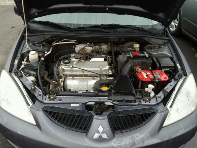 JA3AJ26E85U052832 - 2005 MITSUBISHI LANCER ES GRAY photo 7