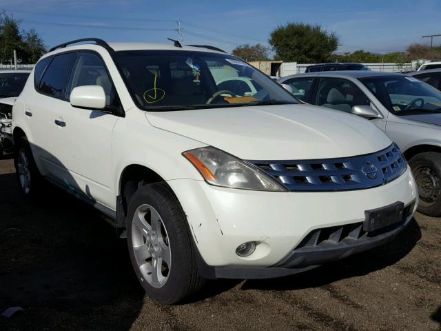 JN8AZ08T54W203224 - 2004 NISSAN MURANO SL WHITE photo 1