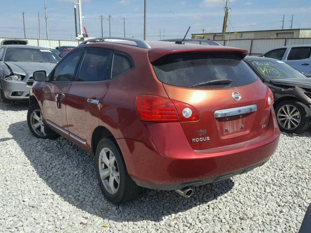 JN8AS5MT4BW152822 - 2011 NISSAN ROGUE S RED photo 3