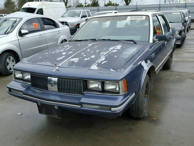 1G3AM19E7ED428953 - 1984 OLDSMOBILE CUTLASS CI BLUE photo 2