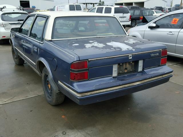 1G3AM19E7ED428953 - 1984 OLDSMOBILE CUTLASS CI BLUE photo 3