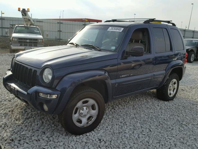 1J8GL58K12W178419 - 2002 JEEP LIBERTY LI BLUE photo 2