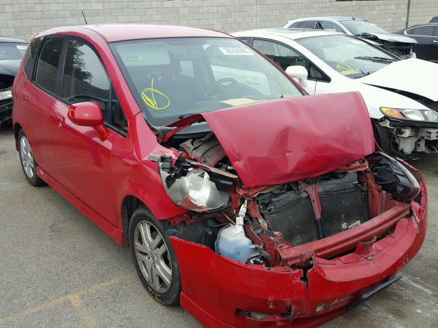 JHMGD38667S005391 - 2007 HONDA FIT S RED photo 1