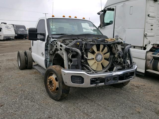 1FDUF4HT1DEA24950 - 2013 FORD F450 SUPER WHITE photo 1