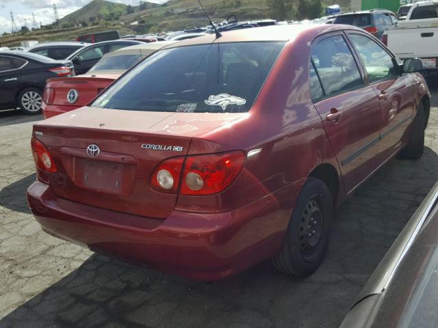 1NXBR32E65Z439742 - 2005 TOYOTA COROLLA CE RED photo 4