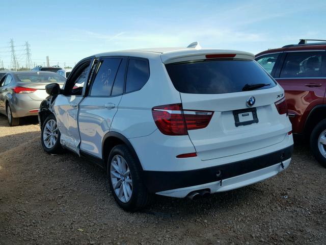 5UXWX9C57D0A25521 - 2013 BMW X3 XDRIVE2 WHITE photo 3