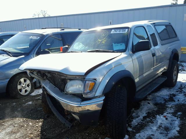 5TESN92N04Z307441 - 2004 TOYOTA TACOMA XTR SILVER photo 2