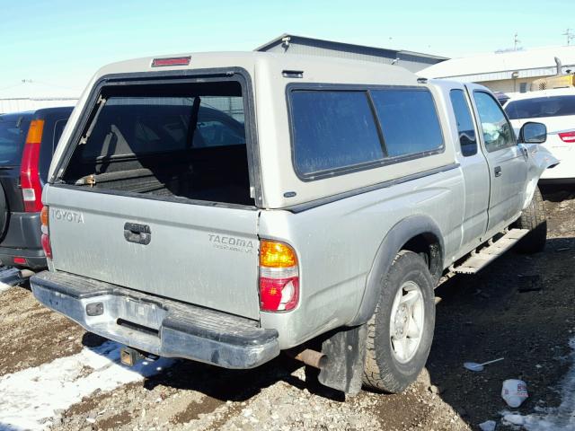 5TESN92N04Z307441 - 2004 TOYOTA TACOMA XTR SILVER photo 4