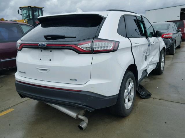 2FMTK4G97FBC35131 - 2015 FORD EDGE SE WHITE photo 4