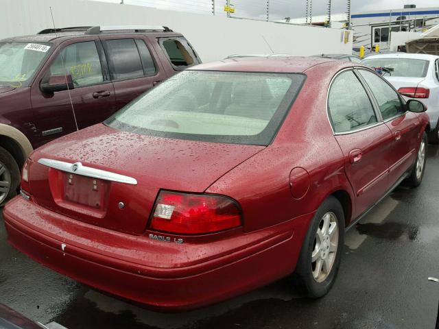 1MEFM55S8YA624333 - 2000 MERCURY SABLE LS P RED photo 4