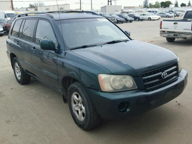 JTEGD21A130058432 - 2003 TOYOTA HIGHLANDER GREEN photo 1