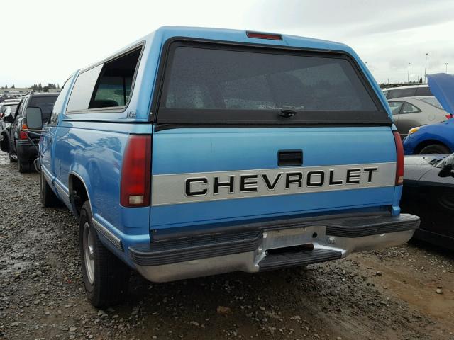 1GCFC24H9PE178581 - 1993 CHEVROLET GMT-400 C2 BLUE photo 3