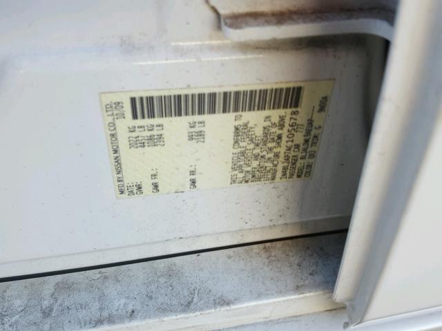 1N4BL2AP7AC105678 - 2010 NISSAN ALTIMA SR WHITE photo 10