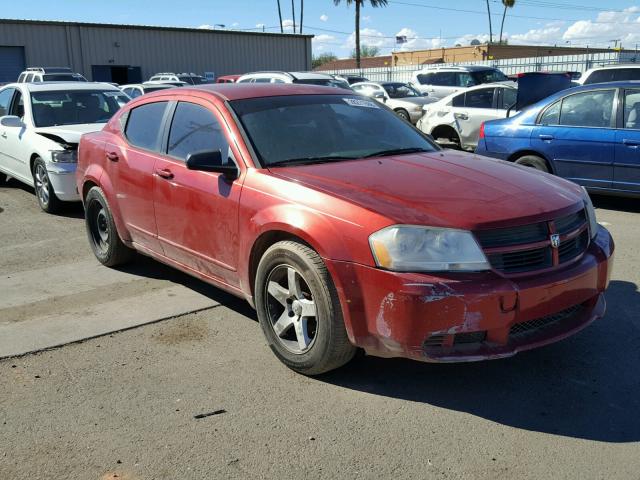 1B3LC46K98N168692 - 2008 DODGE AVENGER SE RED photo 1