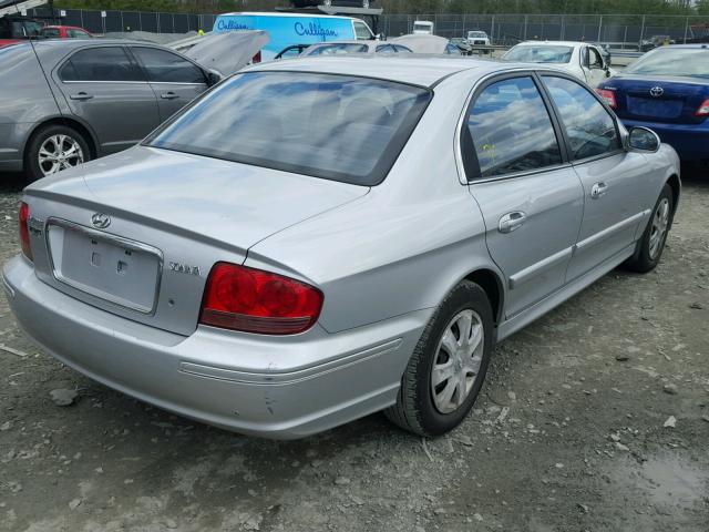 KMHWF25S34A057545 - 2004 HYUNDAI SONATA GL SILVER photo 4