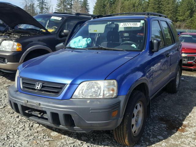 JHLRD18461C039154 - 2001 HONDA CR-V LX BLUE photo 2