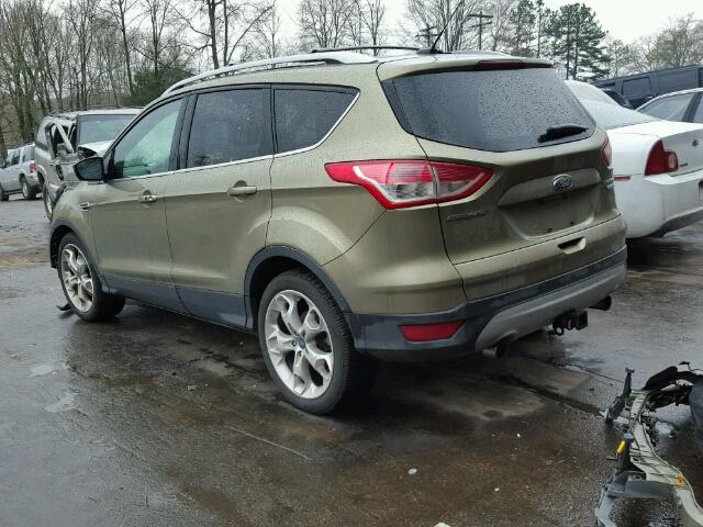 1FMCU0J9XDUA57590 - 2013 FORD ESCAPE TIT GREEN photo 3