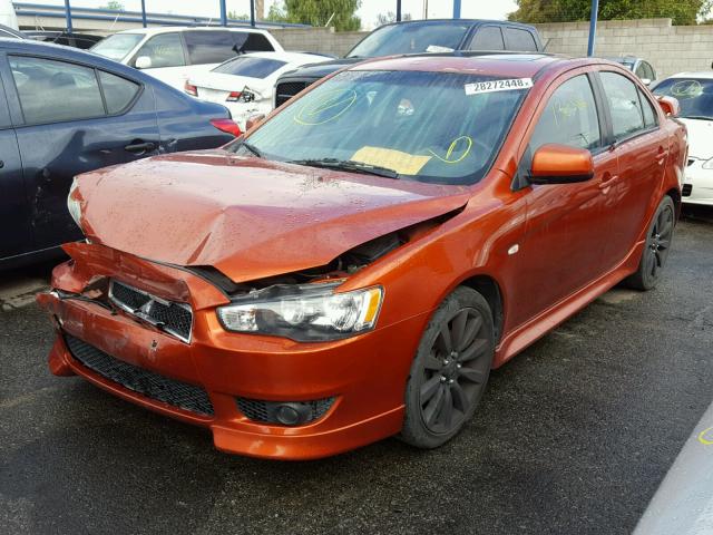 JA32U8FWXAU015489 - 2010 MITSUBISHI LANCER GTS ORANGE photo 2