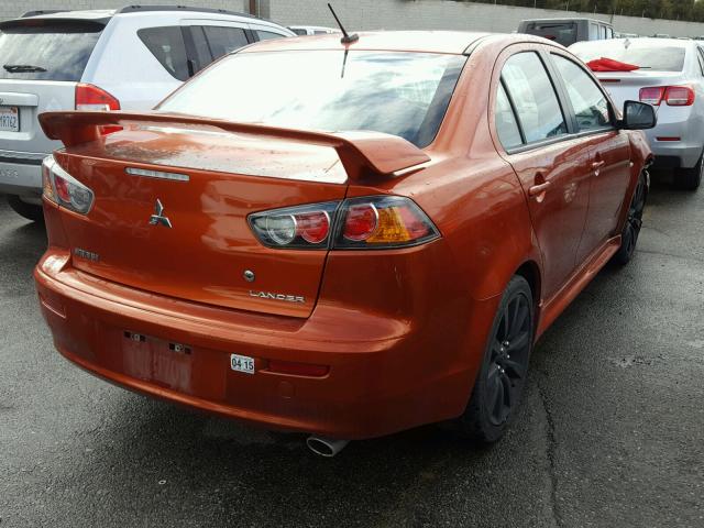 JA32U8FWXAU015489 - 2010 MITSUBISHI LANCER GTS ORANGE photo 4