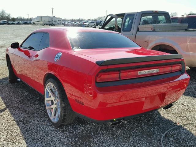 2B3LJ54T49H547097 - 2009 DODGE CHALLENGER RED photo 3