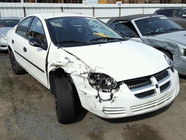 1B3ES26C85D101222 - 2005 DODGE NEON BASE WHITE photo 1