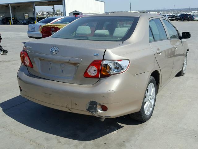 1NXBU40EX9Z104528 - 2009 TOYOTA COROLLA BA GOLD photo 4