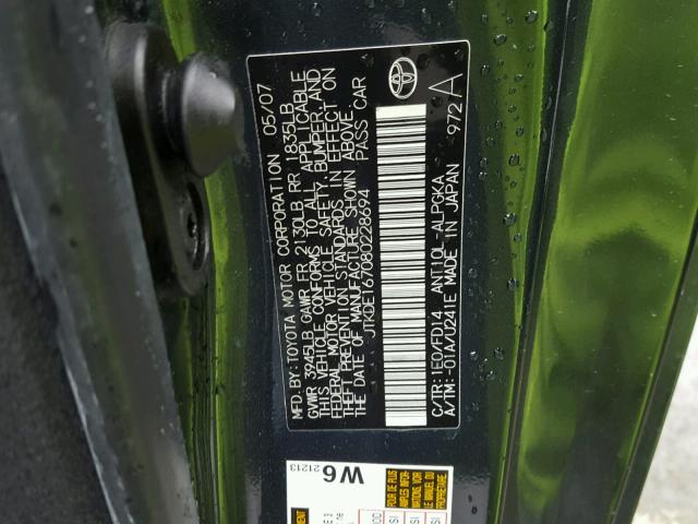 JTKDE167080228694 - 2008 TOYOTA SCION TC 灰色 照片 10