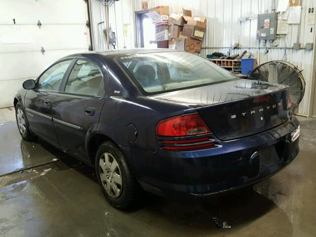 1B3EJ46X61N599989 - 2001 DODGE STRATUS SE BLUE photo 3