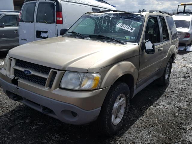 1FMYU70E41UC17665 - 2001 FORD EXPLORER S GOLD photo 2