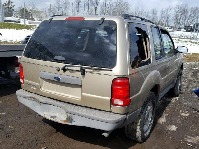 1FMYU70E41UC17665 - 2001 FORD EXPLORER S GOLD photo 4